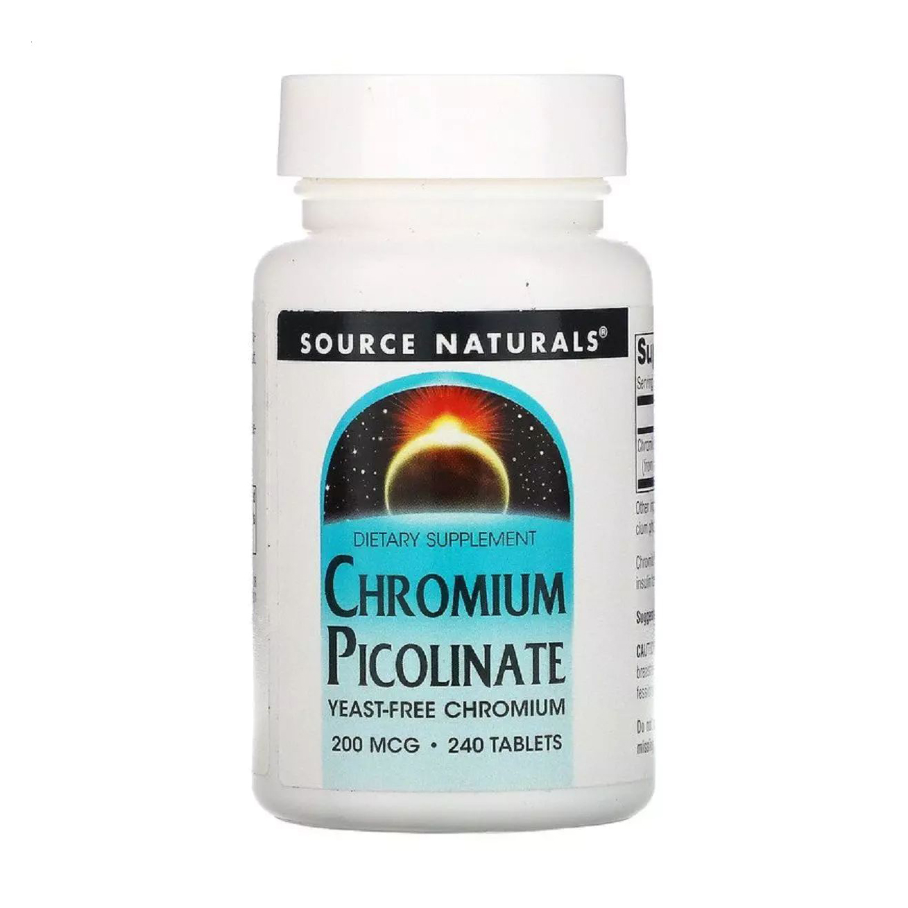 Хром піколінат Source Naturals Chromium Picolinate 200 мкг, 240 таблеток